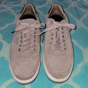 Peter Millar Men’s VANTAGE Low Top Lace Up Suede Sneakers US 12M Oatmeal Sand